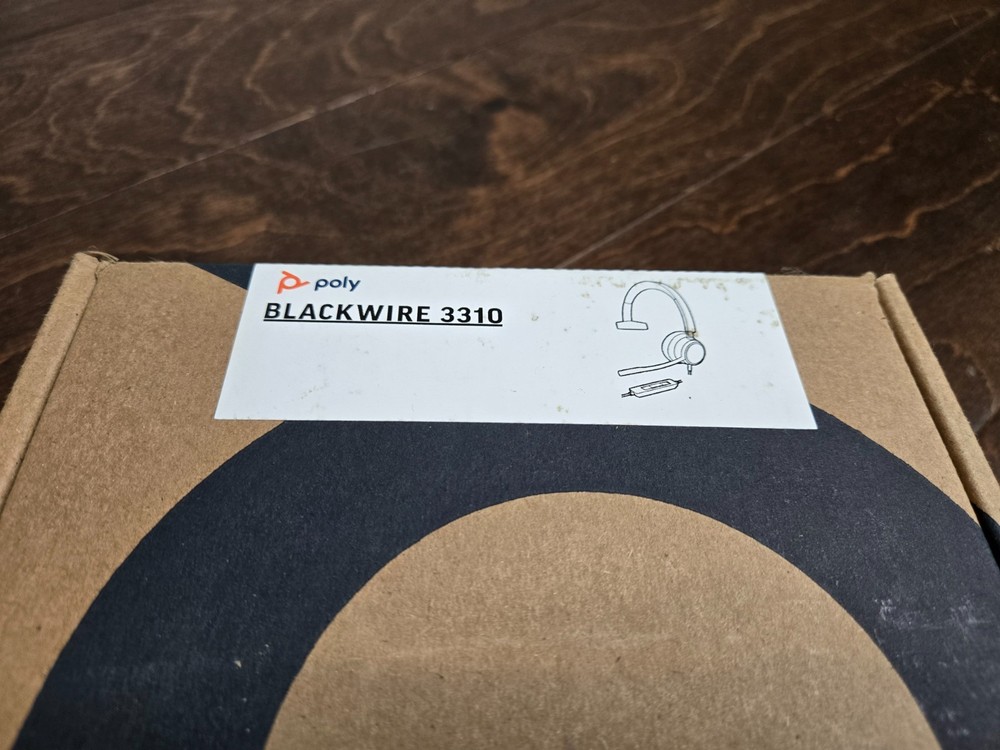 RT NEW Poly Blackwire 3310 Monaural Microsoft Teams USB-C Headset +USB-C/A