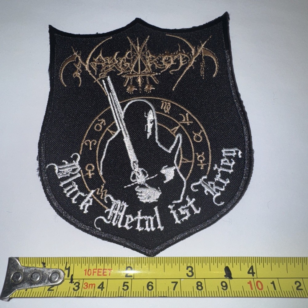 NARGAROTH  SHAPED EMBROIDERED PATCH Dark Throne Mayhem