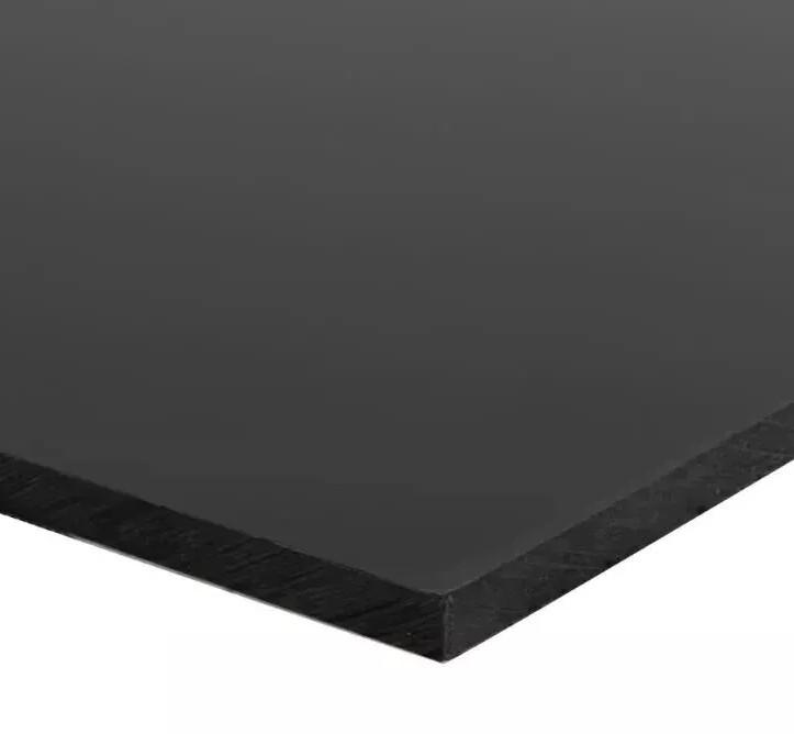 High Density Plastic Sheet Polyethylene Black 1/4" Thick x 24" L X 12 in W HDPE