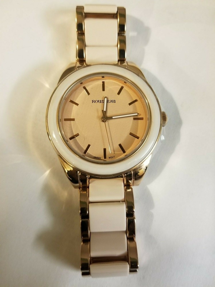 Elegant Enamel Insert Link Ladies Watch