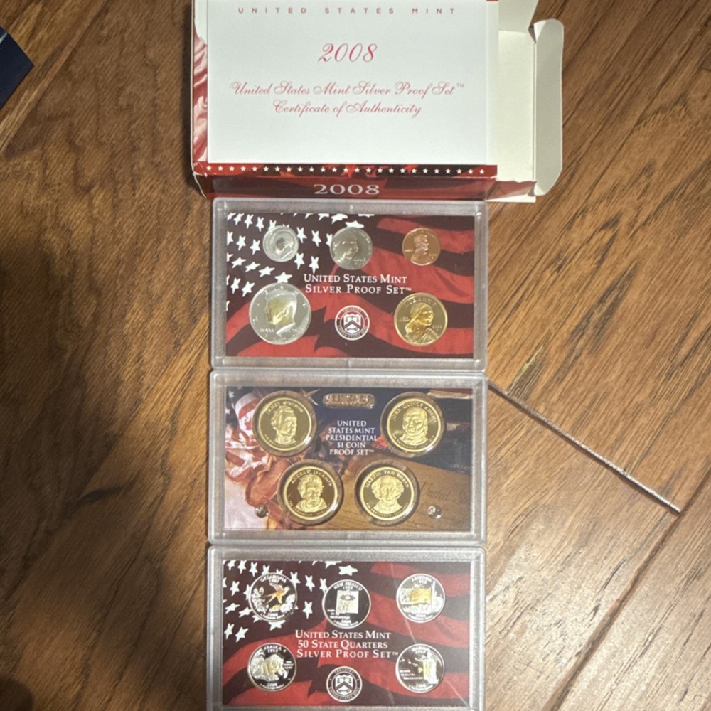 US Mint Proof & Uncirculated Coin Sets Commemorative Silver Dollars 2008-2012