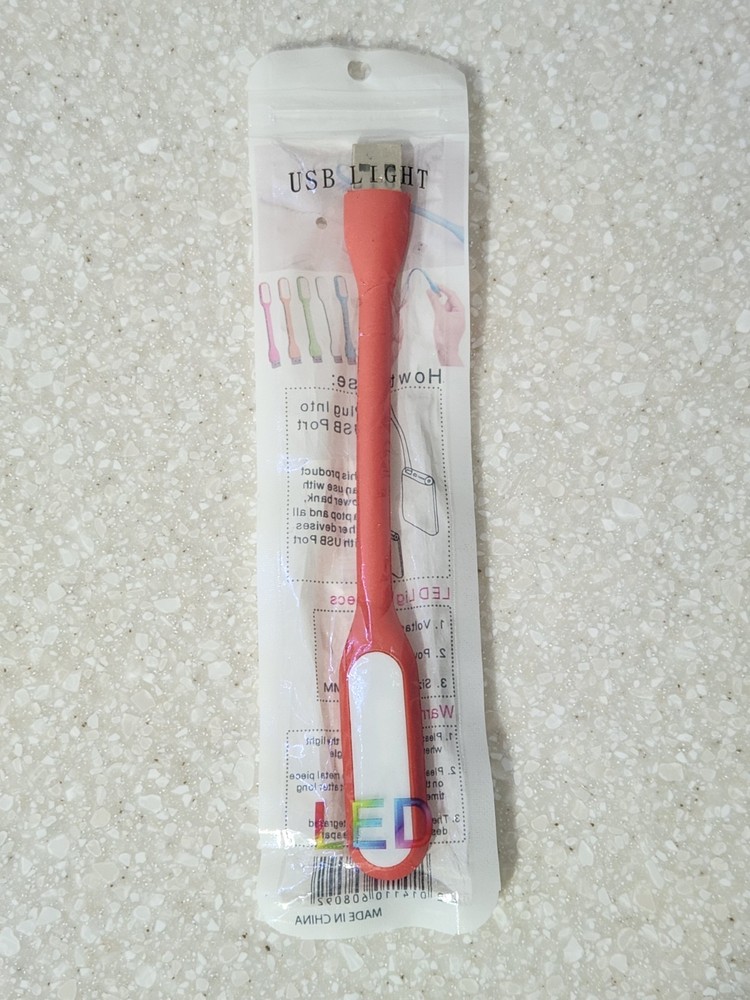 Orange Flexible USB LED Light Lamp for Computer, Keyboard/Study Reading/Notebook