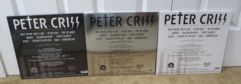 KISS PETER CRISS 3 RECORD SEALED SET SILVER BLACK AND WHITE
