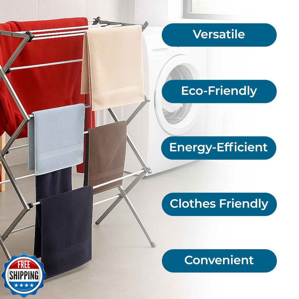 Honey-Can-Do Collapsible Clothes Drying Rack – Durable, Space-Saving Laundry