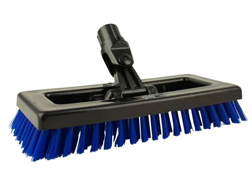 Blue Baseboard Brush, 100% Polypropylene, Interchangeable Handle, Swivel Action