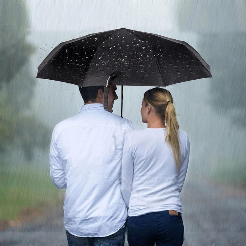 Windproof Automatic Compact Travel Umbrella Large Canopy Ergonomic Handle New