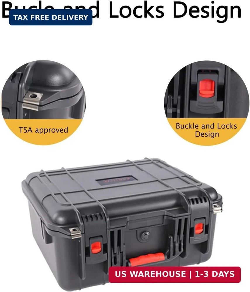 Hard shell protective storage case, capable of holding multiple handguns, pre-cu