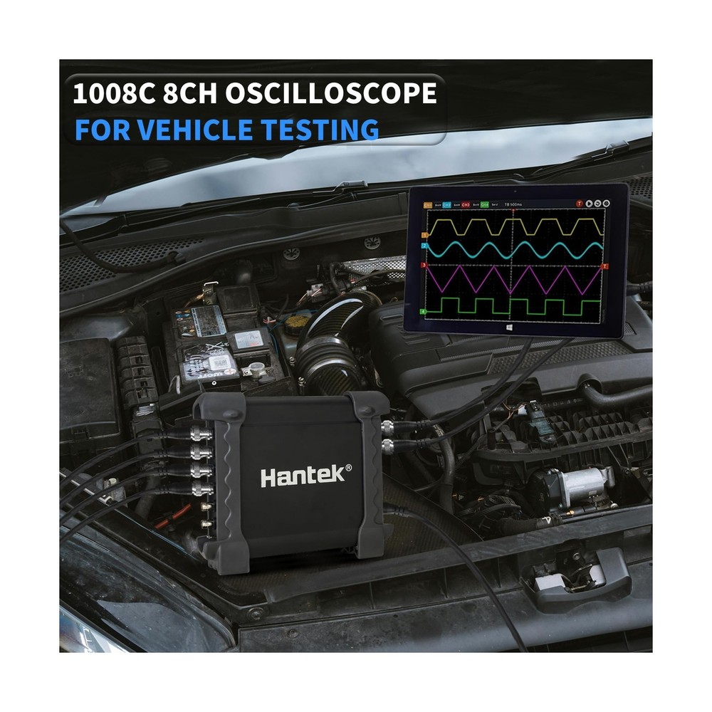 8CH Diagnostic Oscilloscope 1008C - PC USB w/ DAQ & Generator - For Auto