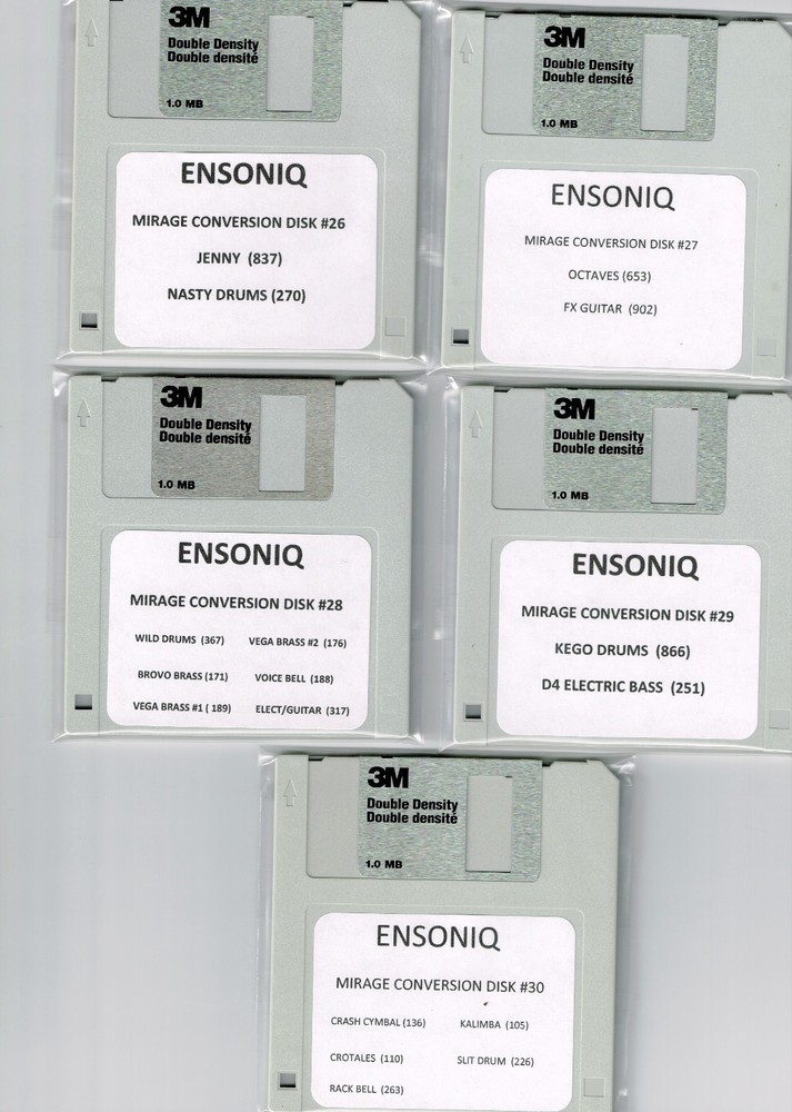 ENSONIQ ASR 10, EPS 16 PLUS & TS10 MIRAGE CONVERSION 10 DISK SET!! SET #3