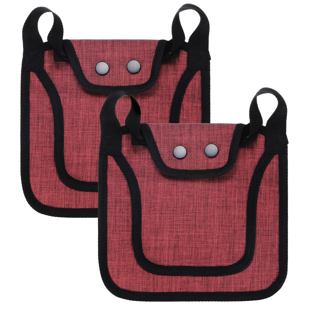 2-Pack Premium Chicken Saddle, Hens Saddle with Adjustable Strap [Red]