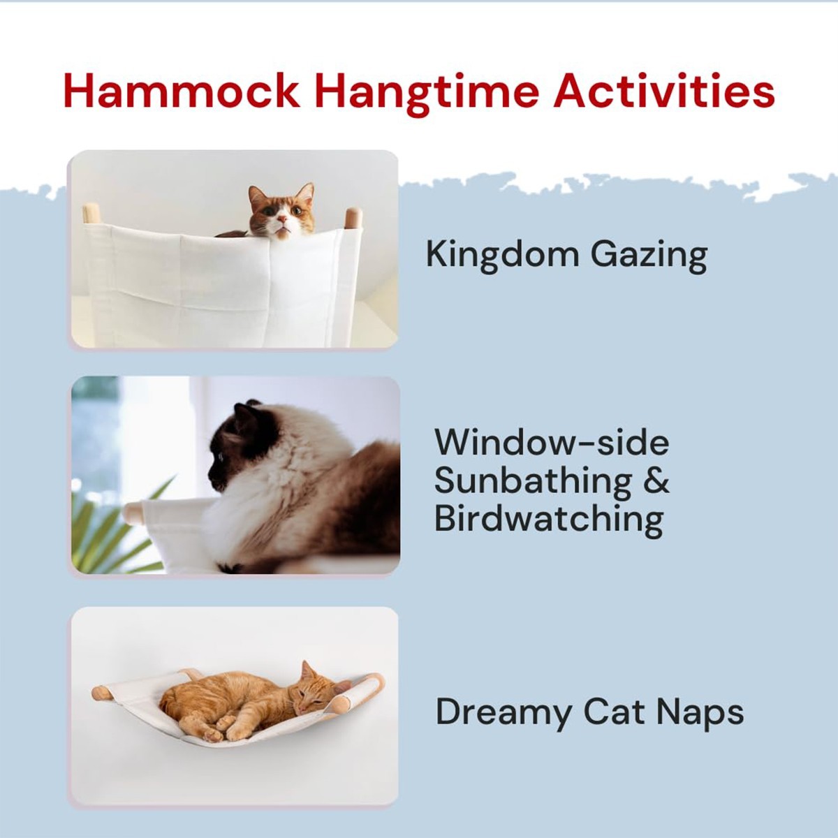 Cat Hammock Wall-Mounted Cat Bed Cat Climbing Wall Cat Furniture for Indoor Cats