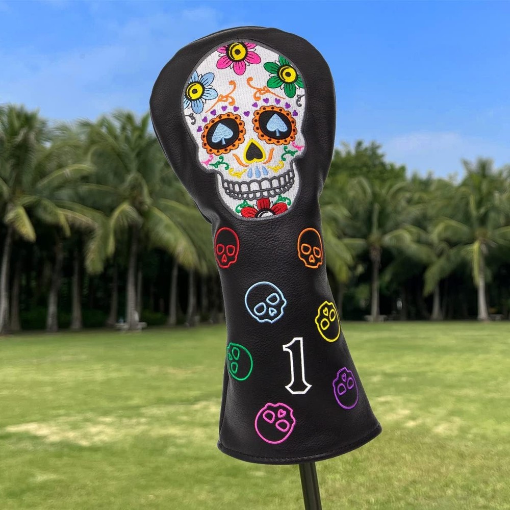 Sugar Skull Golf Driver Headcover