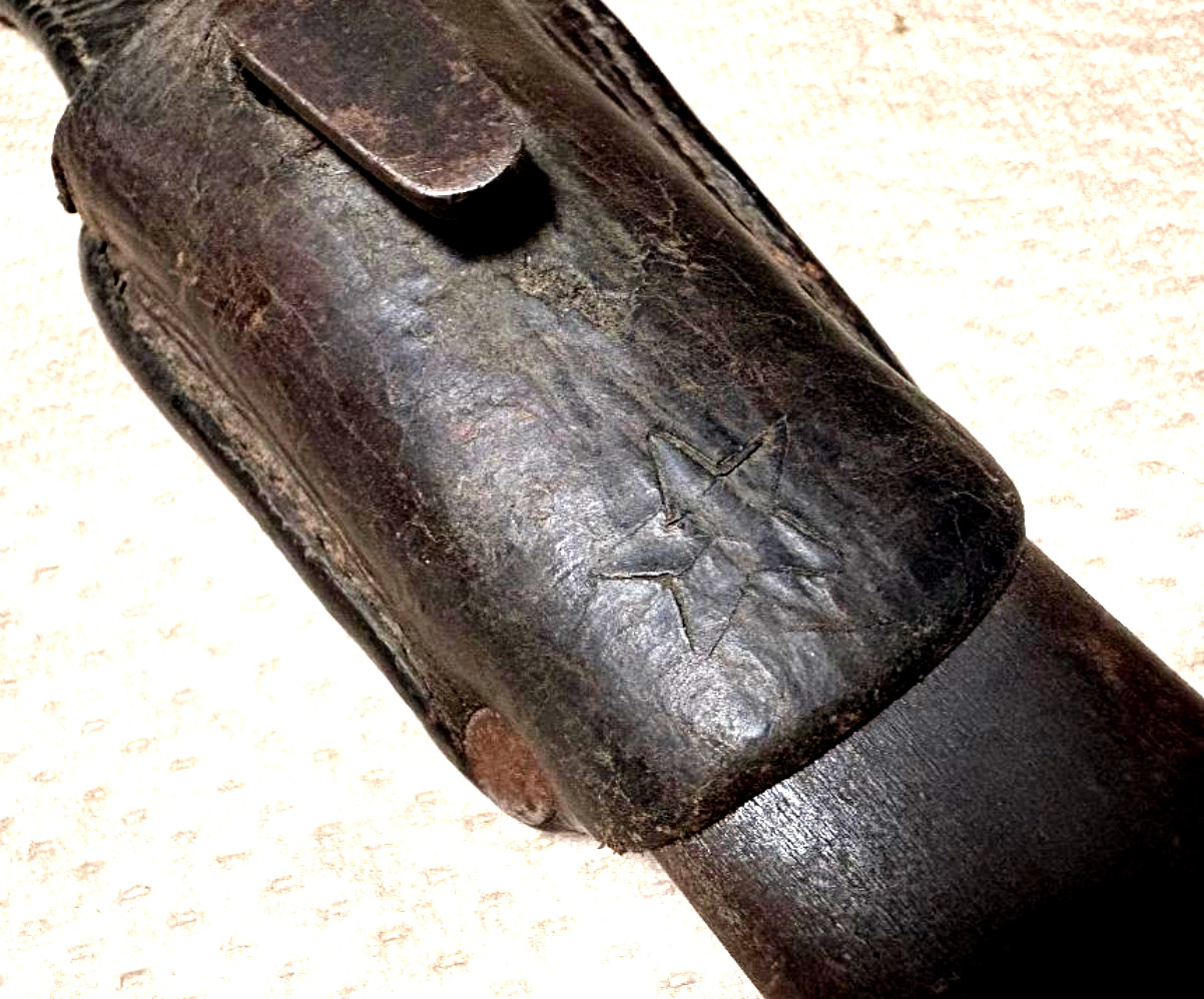 WWII German K98 Bayonet with Scabbard and Leather Frog - Original