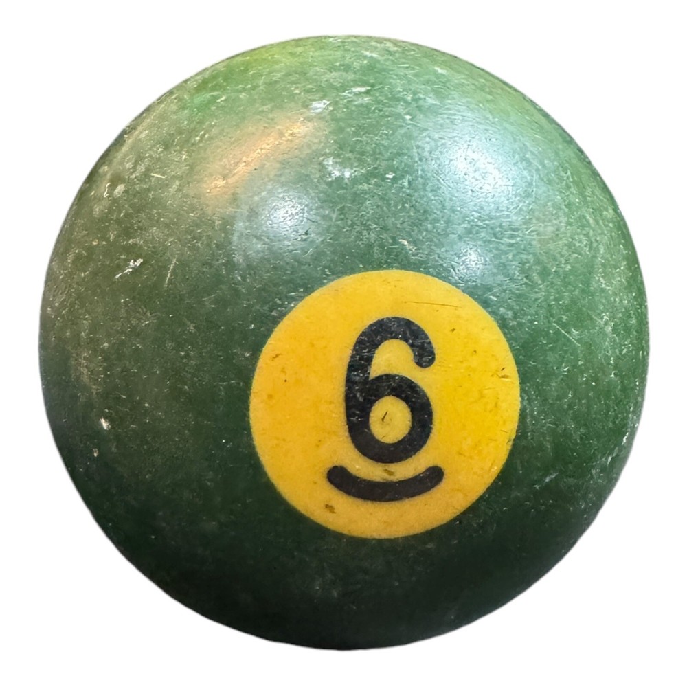 VTG BAKELITE Billiard Pool Ball - Solid Green #6 - 2 1/4" Diameter