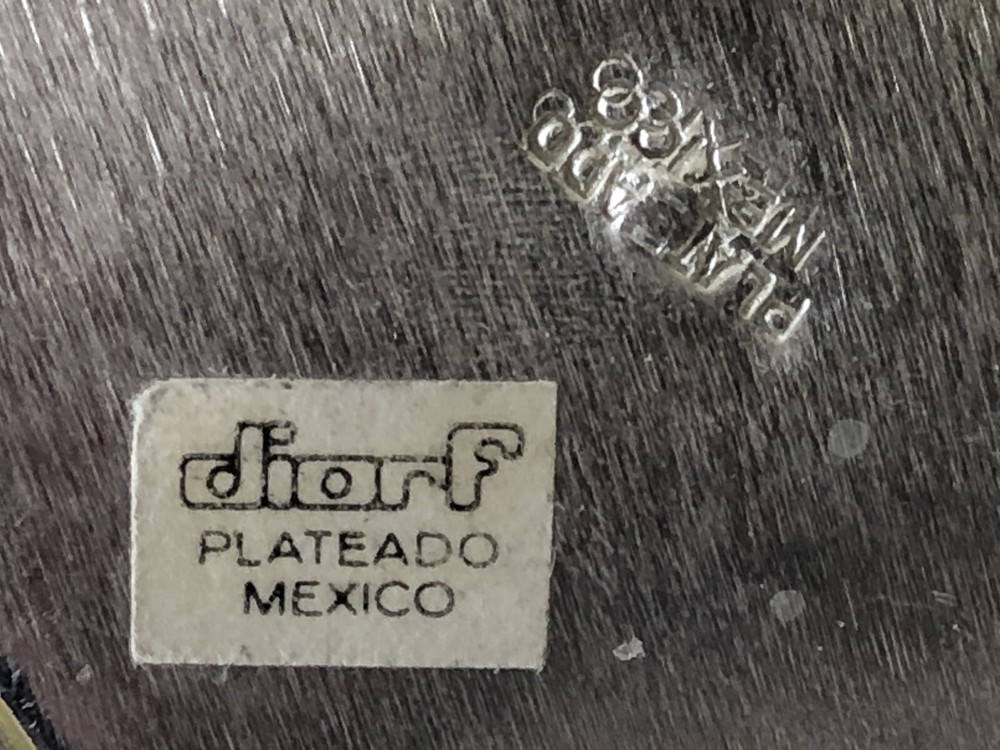 Vintage SilverPlate Diorf Mexico Figural Open Umbrella Silver Candy Dish Bowl