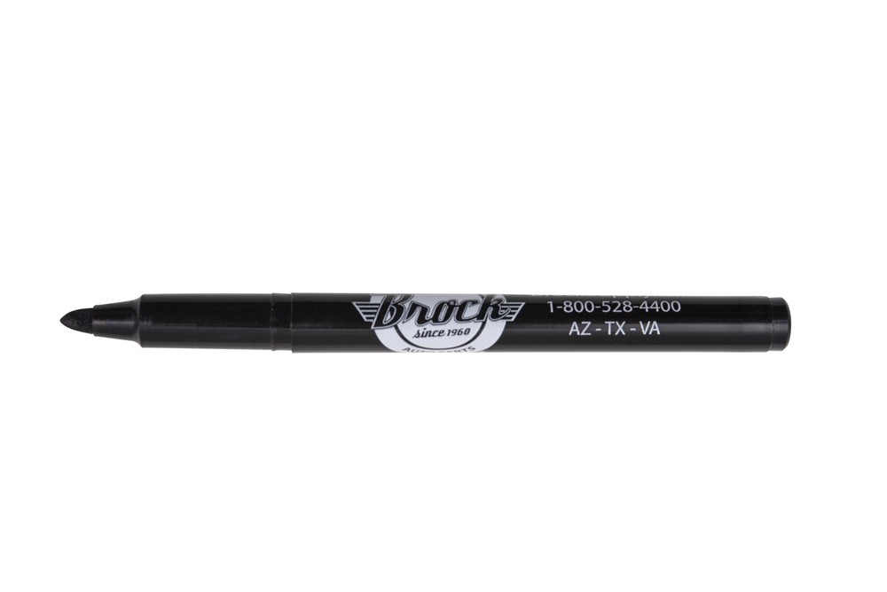 Single Black Brockmark Sharp Solid Permanent Ink Marker Pen Medium Point on