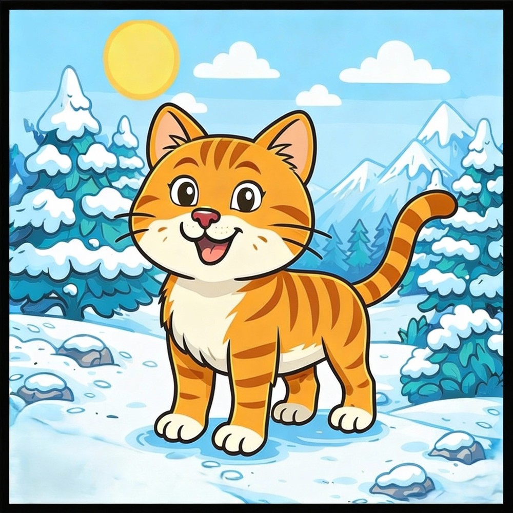 30 Custom Winter Time Kitty Cat Personalized Address Labels