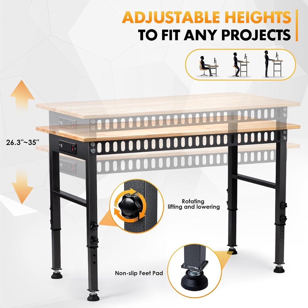 48in Workbench 2000lb Power Outlet