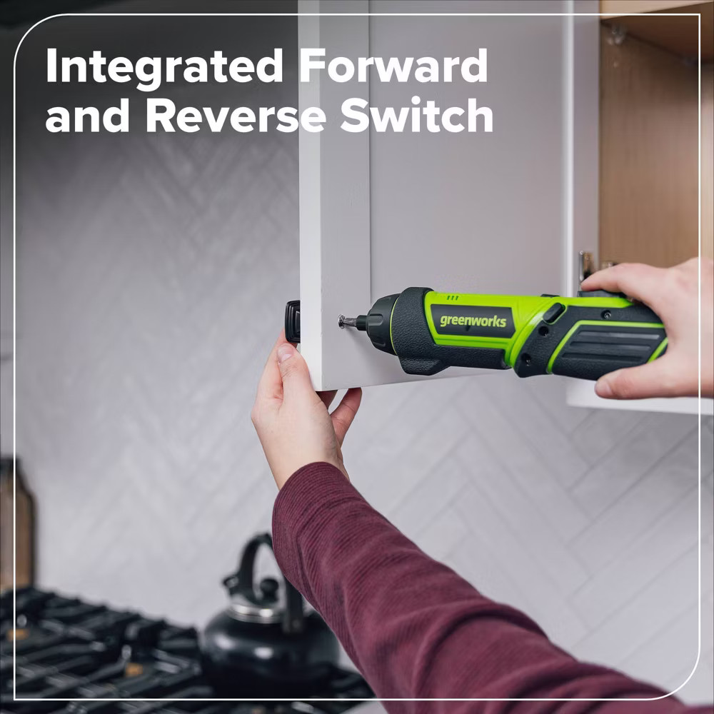 Greenworks 8V Screwdriver with 2 bits