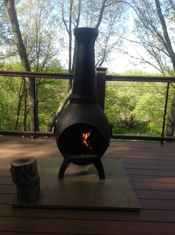 Fire pit Deck Protector - DeckProtect (TM), Outdoor Fireproof Deck Protection