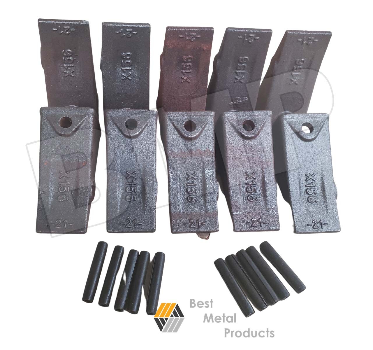 (10)X156 Bucket Teeth + Pin/Steer /Mini Excavator/Backhoe /Hensley/Bobcat 118