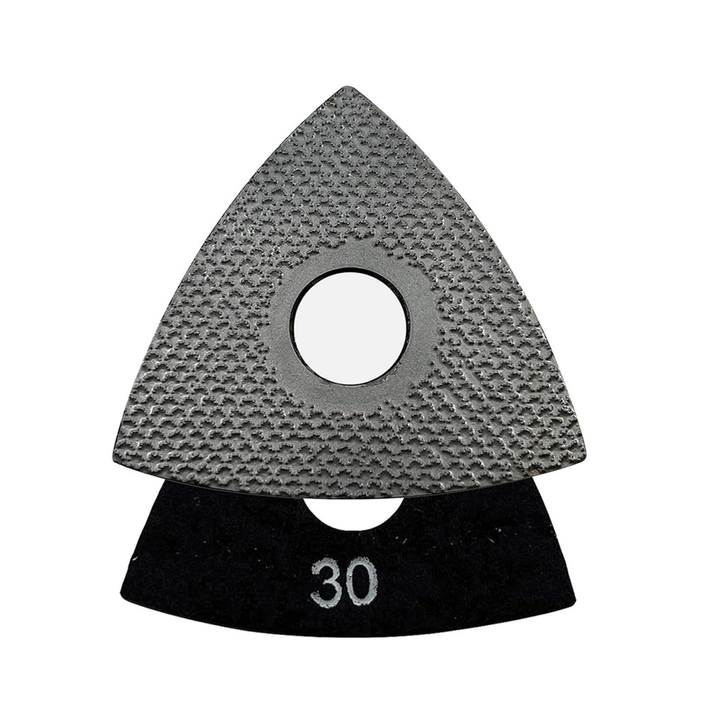 3" Triangular Diamond Grinding/Polishing Pads for Oscillating Multi-Tools, 30, 6