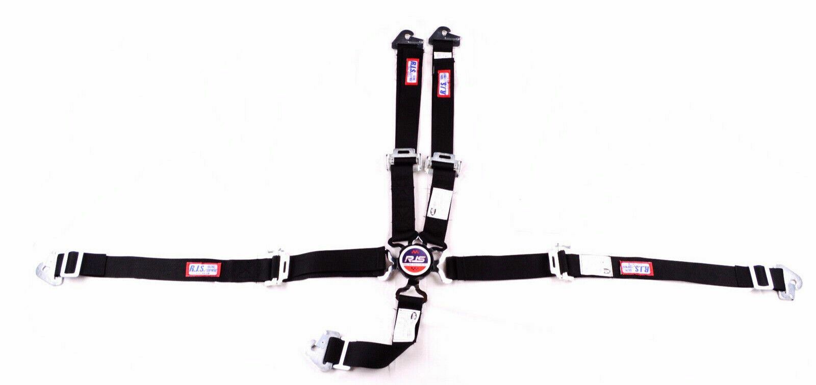 RJS SFI 16.1 5PT CAM LOCK JR DRAGSTER FLOOR MOUNT BELT BLACK 1017401