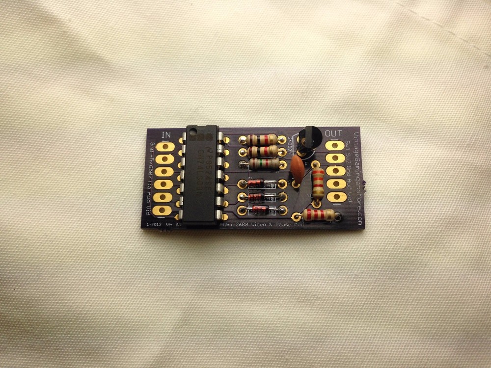 Atari 2600 Composite Video/Pause Mod Upgrade Combo Kit - DIY Unassembled