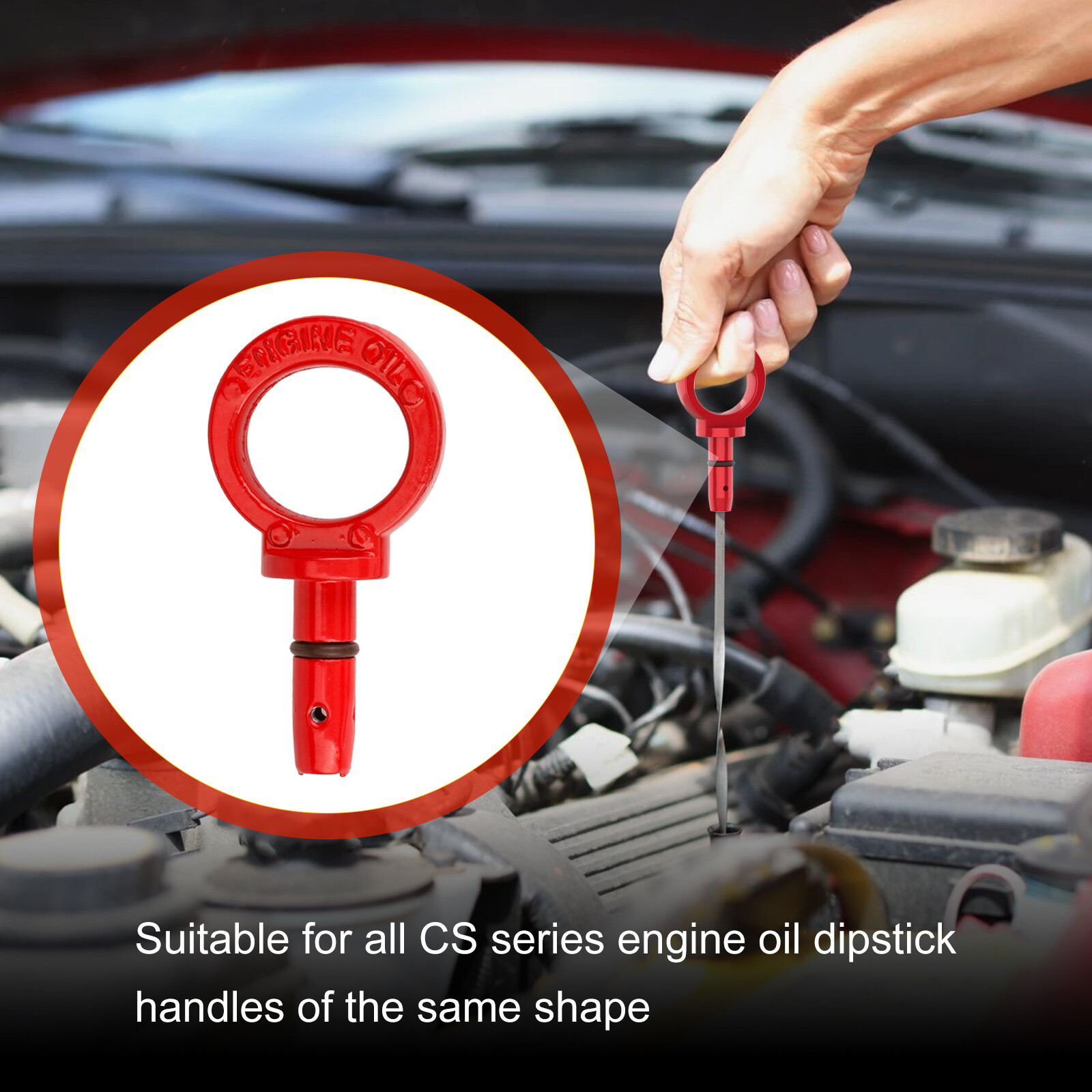 Oil Dipstick Repair Handle Red For Chrysler Jeep Dodge Ram 2.4 3.2 3.6 5.7 6.4L