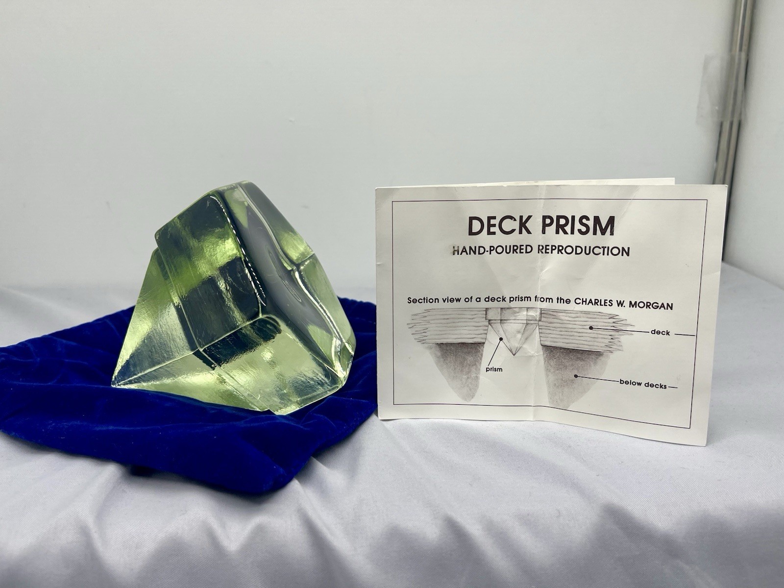 Mystic Seaport Charles W Morgan Ship Deck Prism Hand Poured Reproduction Green