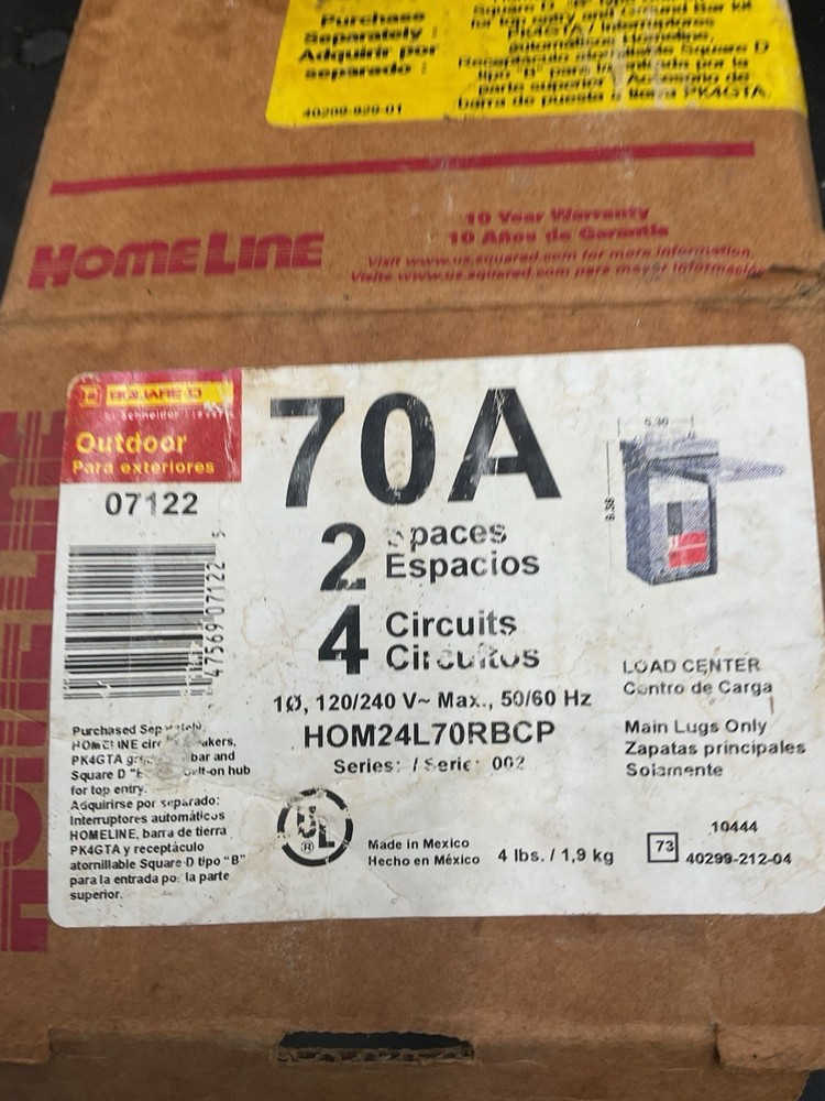 Square D Homeline Load Center 07122