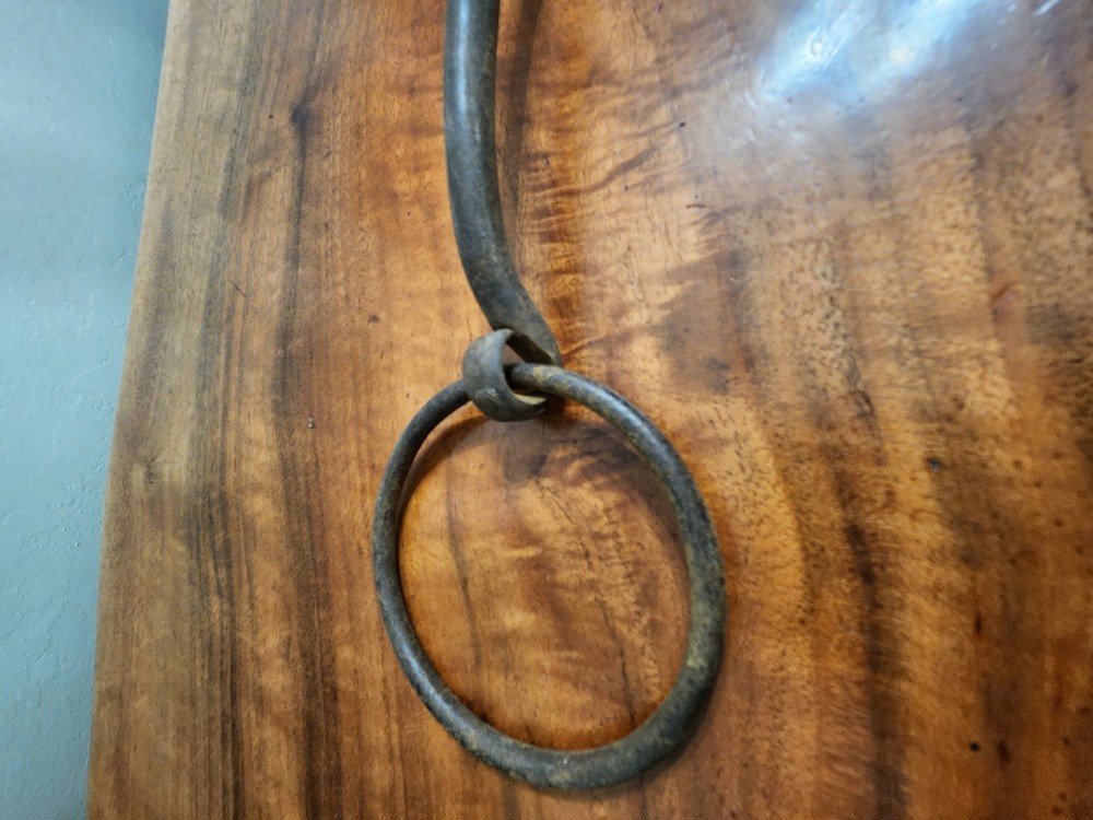 Antique Rustic Iron Loose Ring Straight Bar Mullen Snaffle Bit