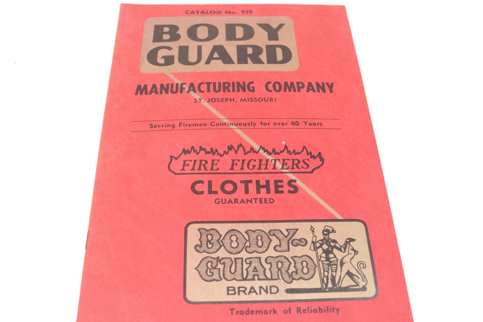 Vintage 1940's Era Body Guard Fire Fighters Clothes Catalog Brochure Turn Out
