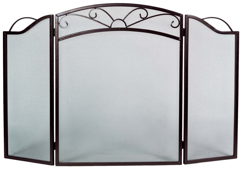 Dagan Three Fold Bronze Arched Fireplace Screen, 47in. x 31in.