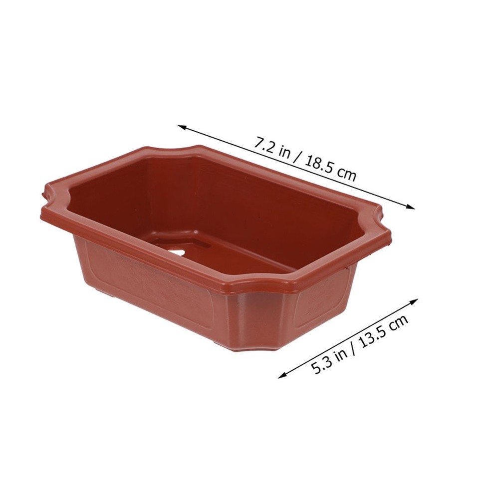 10 Pcs Bonsai Tree Pots Indoor Vintage Flower Rectangular Square Planters
