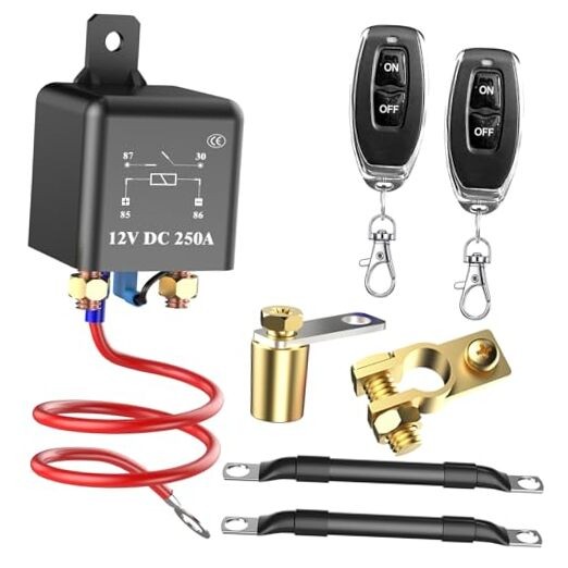 Top Post Remote Battery Disconnect Switch 12V, 250A 250A top post remote switch