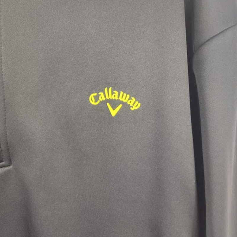 CALLAWAY XXL 2XL 1/4 Zip Pullover Golf Black