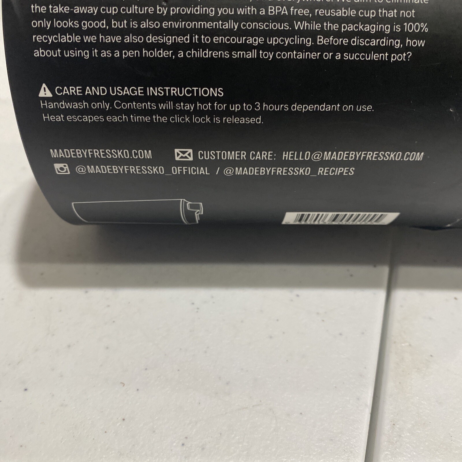 Fressko Reusable Cup Camino (340ml) 12oz- Coal