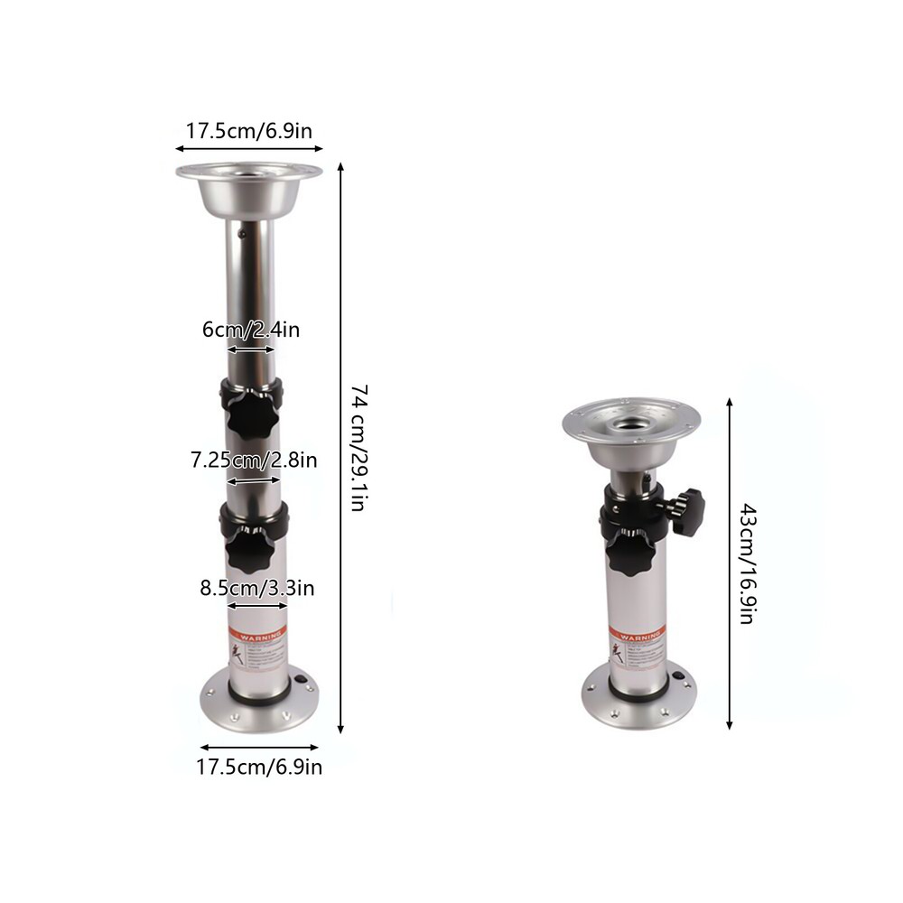 3-Section Pedestal Table Base Adjustable Table Pedestal Stand Height Adjustable