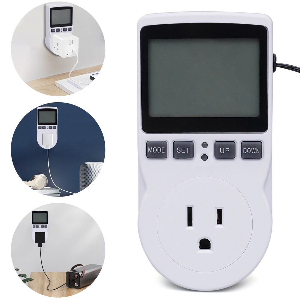 Digital Thermostat Outlet Plug Temperature Controller Socket Heating Cooling