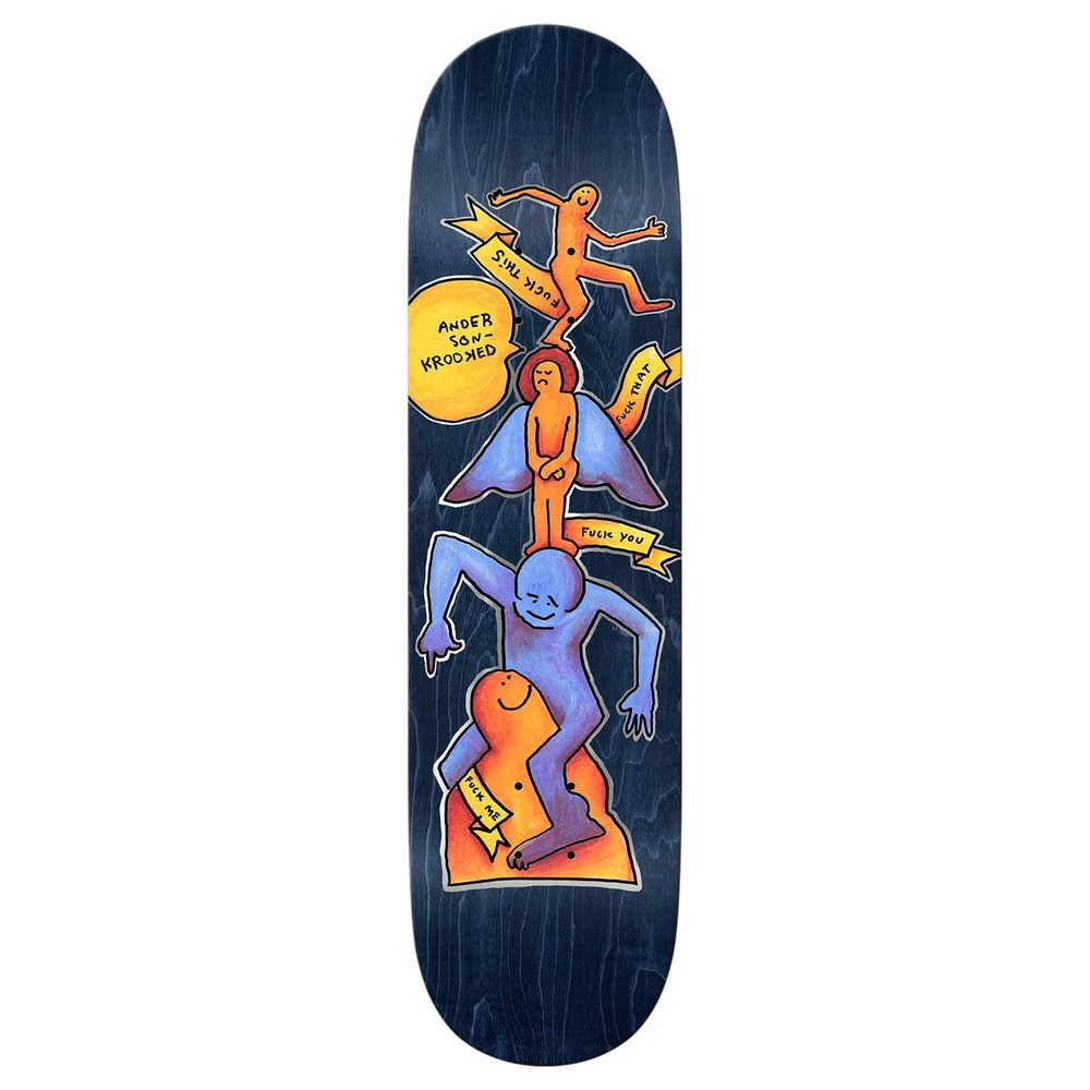 Krooked Skateboard Deck Manderson Stack 8.38" x 32" with Grip
