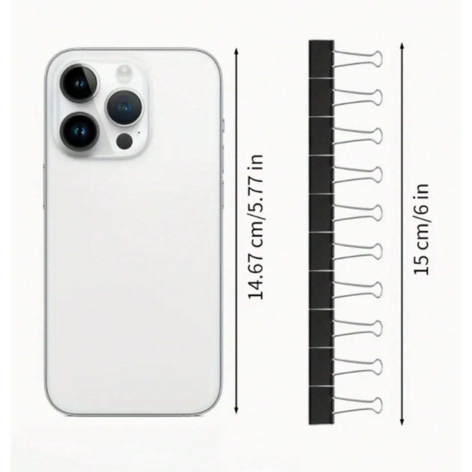 30P Metal Clamp Style Paper Clips Paper Document Binder Clip For Office & School