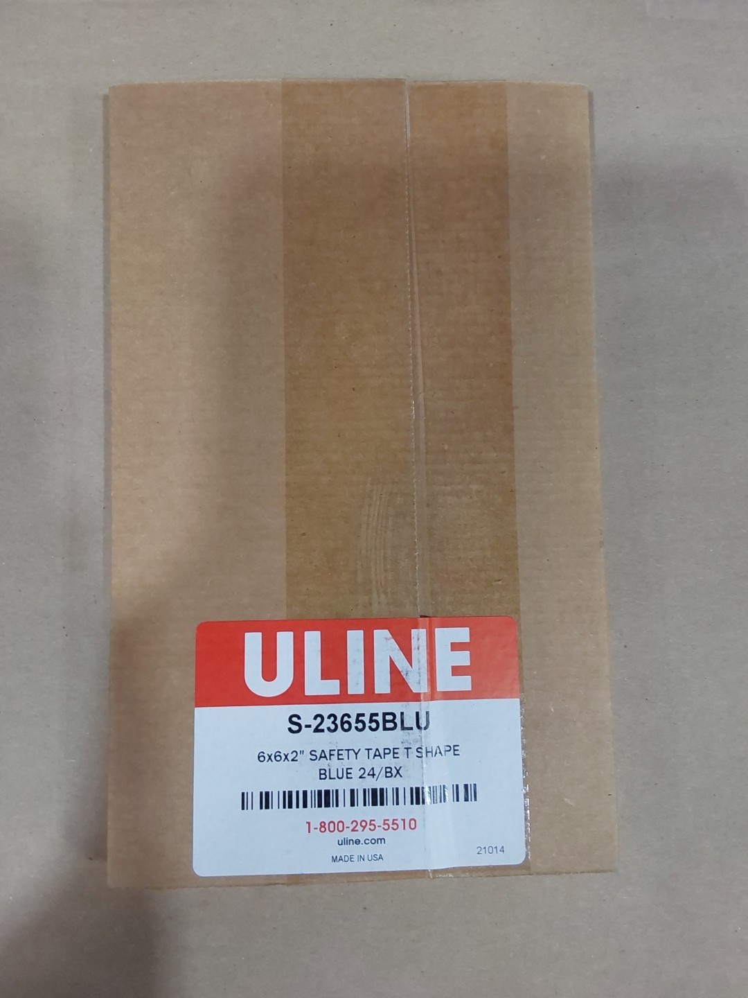 ULINE S-23655BLU Safety Tape T Shape Blue 24/box