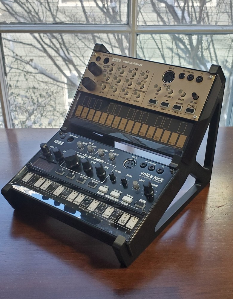 Korg Volca Synthesizer Drum Synth Module Stand 2-Tier Printed Stand Black PLA