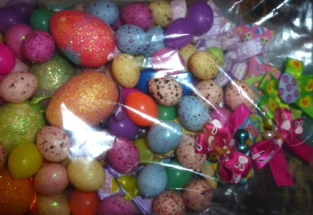 Tiny easter egg diy craft kid's decoration embellishments multiple sizes 90pcs