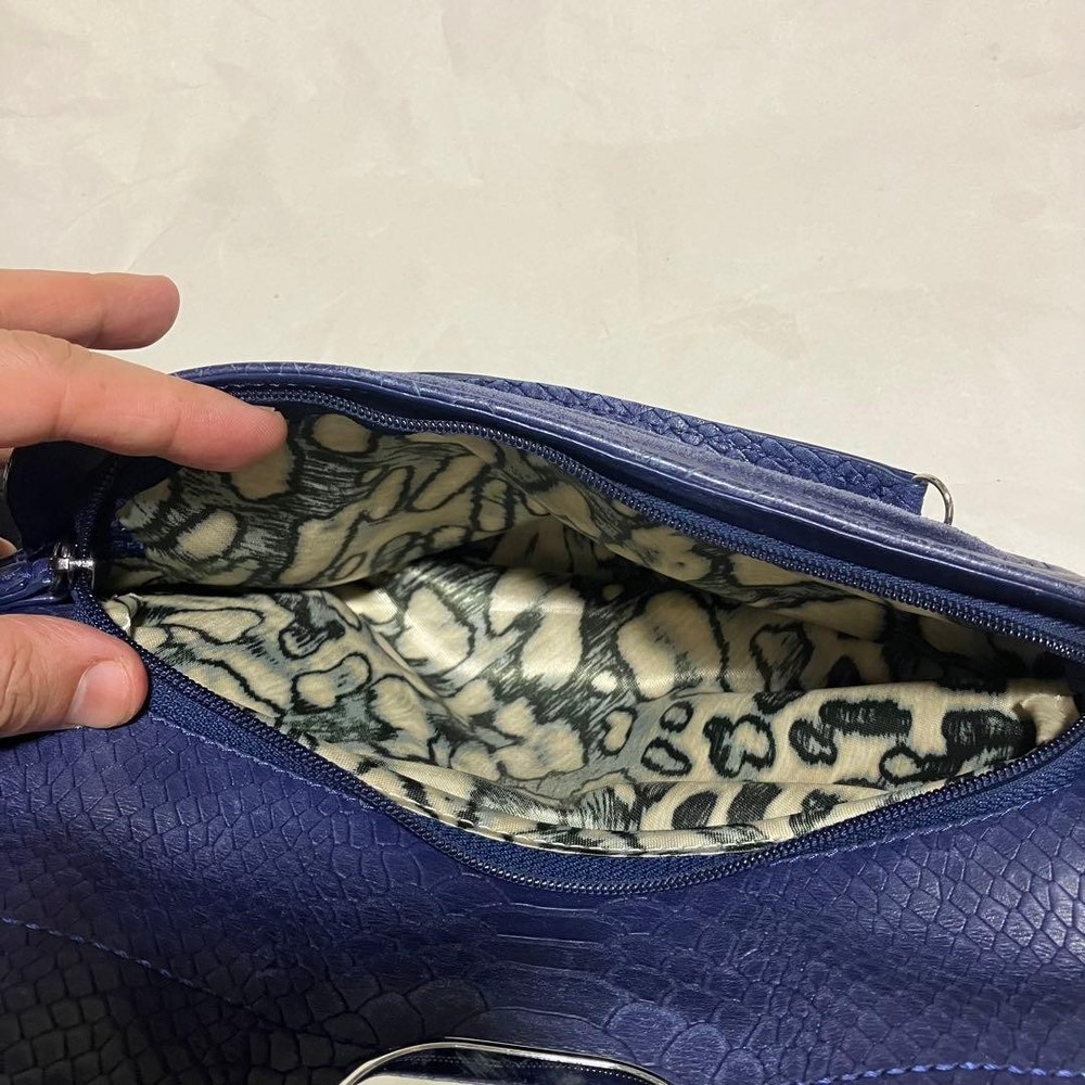 Longchamp Crocodile Embossed Handbag 2way 07a