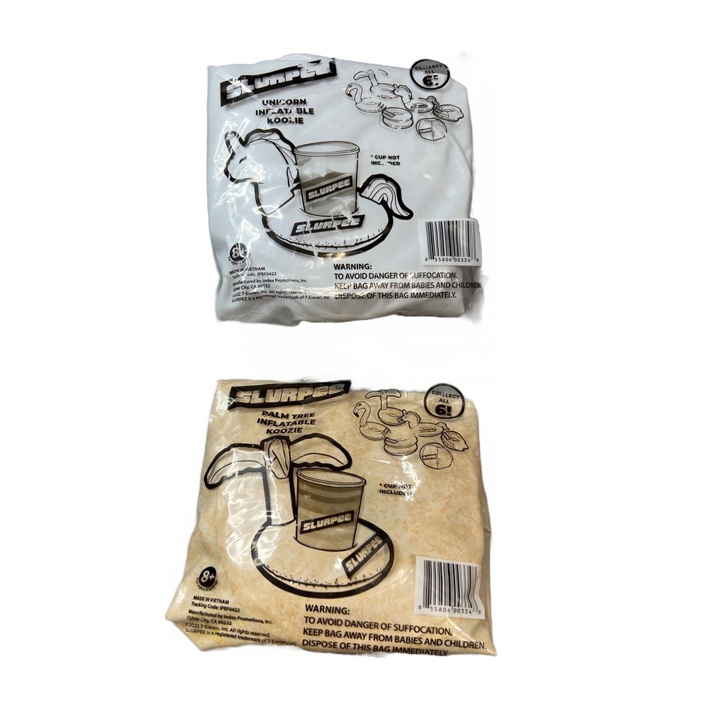 Unicorn & Palm Tree Inflatable Floating Cup Drink Beverage Pool Float