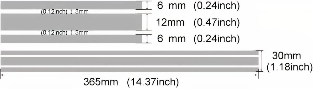 Racing Stripes/Competition Lines Sticker for Guitars & Bass - Solid Black