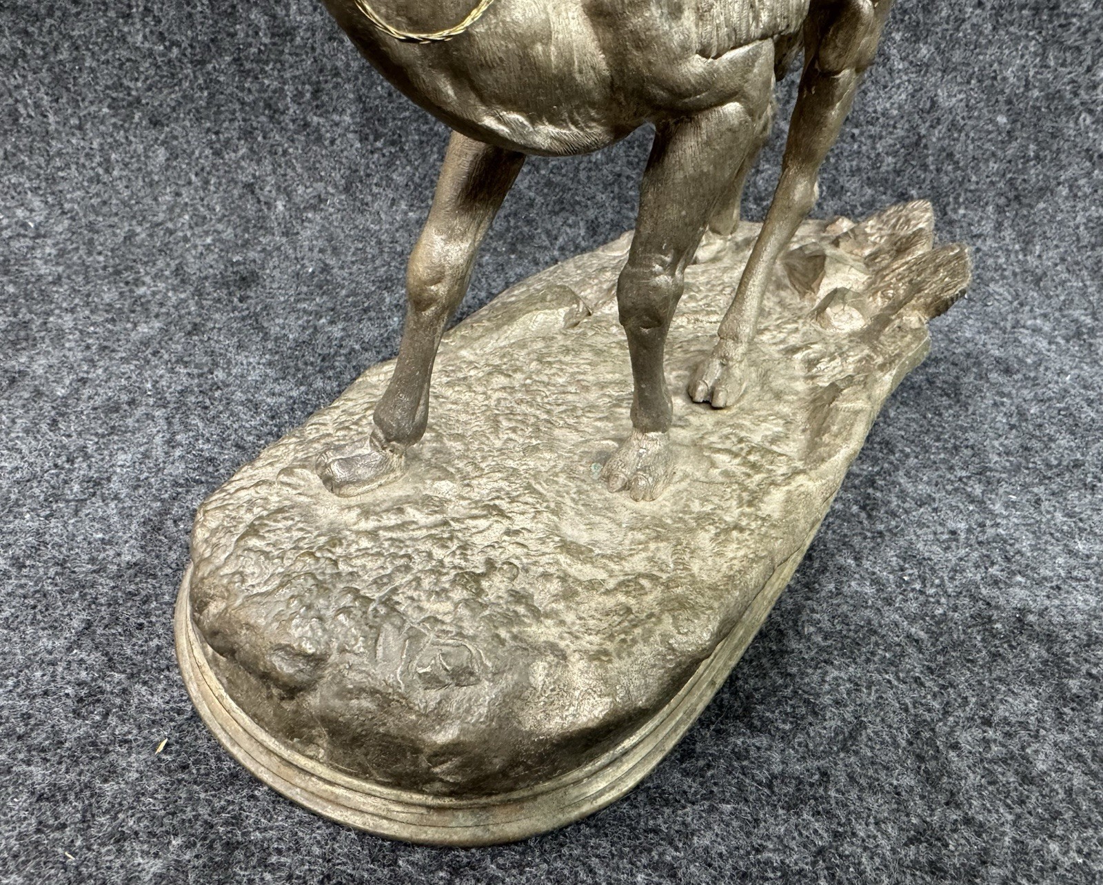 AGATHON LEONARD Antique Bronze Sculpture ~ Arab on Camel Art Signed Rider A 10”