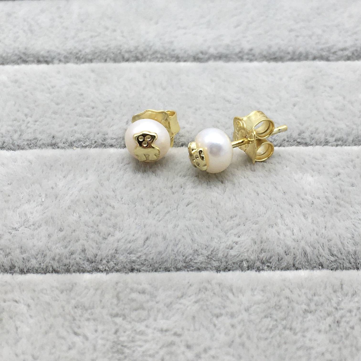 TOUS Bear Earrings with Pearls